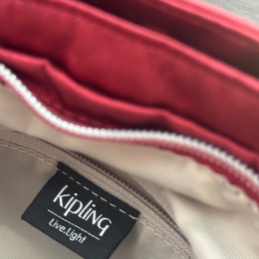 Kipling Kenzie Shoulder Bag Cherry Red Tote Bag - Picture 11 of 11